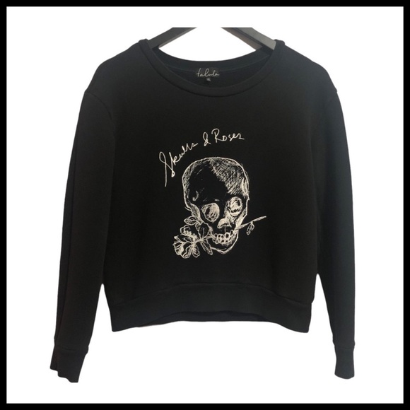 ARITZIA TALULA Skulls & Roses Sweatshirt - Picture 1 of 7